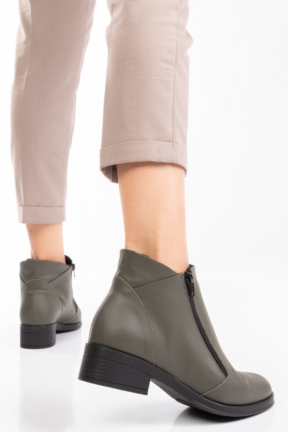 GHETE KHAKI PIELE NATURALA 0PC1