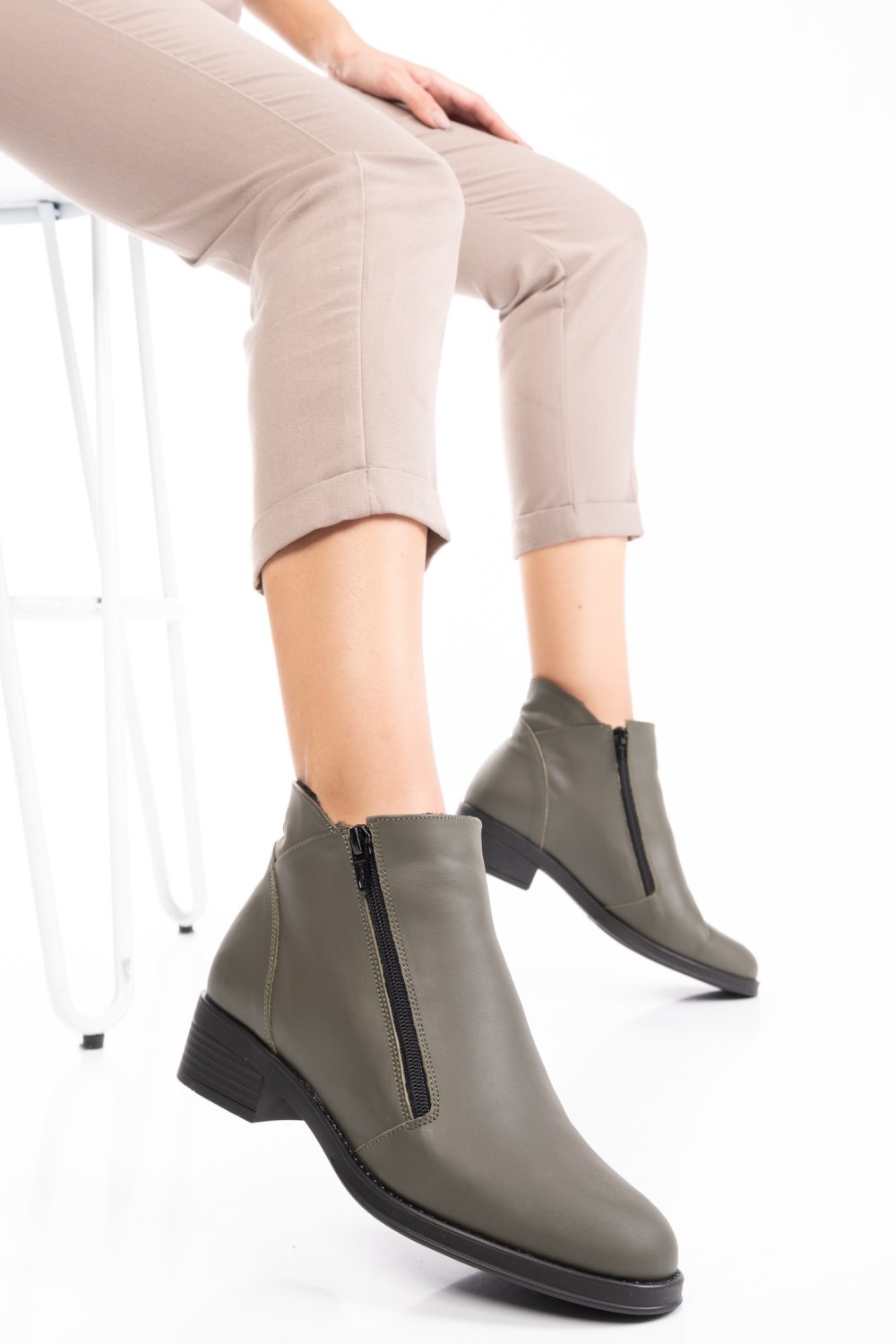 GHETE KHAKI PIELE NATURALA 0PC1