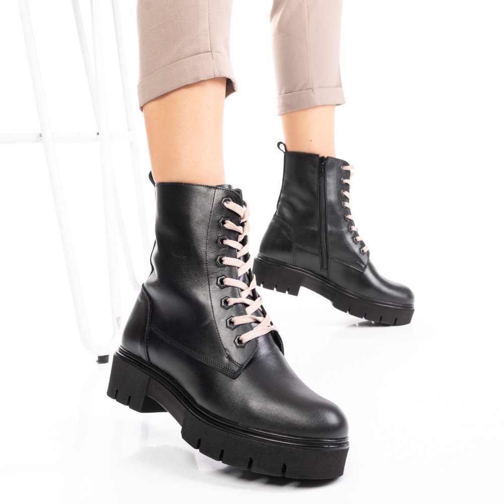 GHETE NEGRE PIELE NATURALA 1PC25
