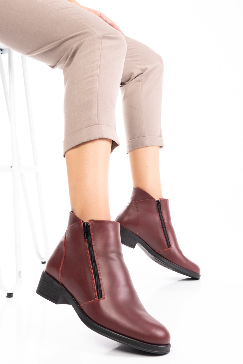 GHETE DAMA PIELE NATURALA BORDO 0PC1-IMB