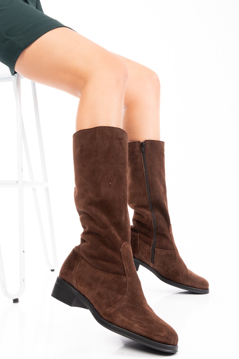 CIZME MARO INCHIS PIELE NATURALA INTOARSA 7PC01-IMB