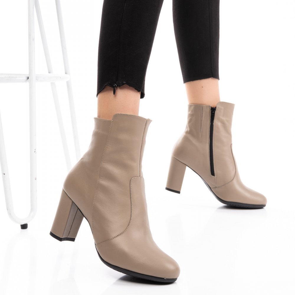 BOTINE BEJ PIELE NATURALA 01PC1