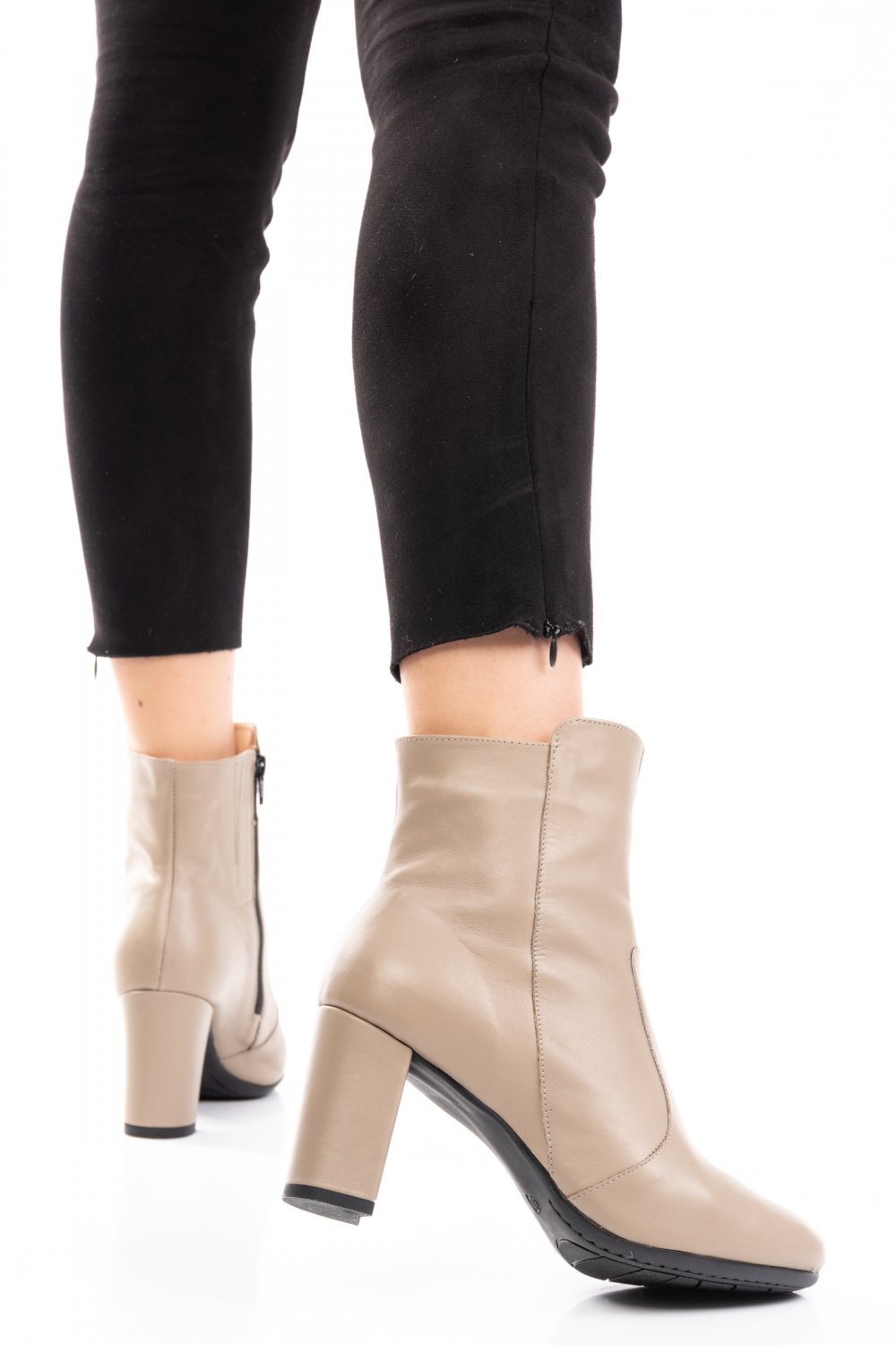BOTINE BEJ PIELE NATURALA 01PC1