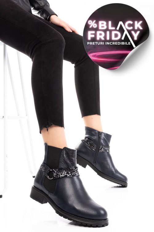 Ghete bleumarin piele naturala 0pc7