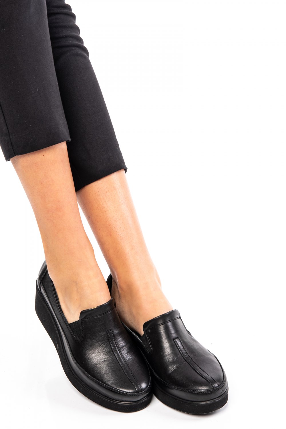 PANTOFI NEGRE PIELE NATURALA 5PC020