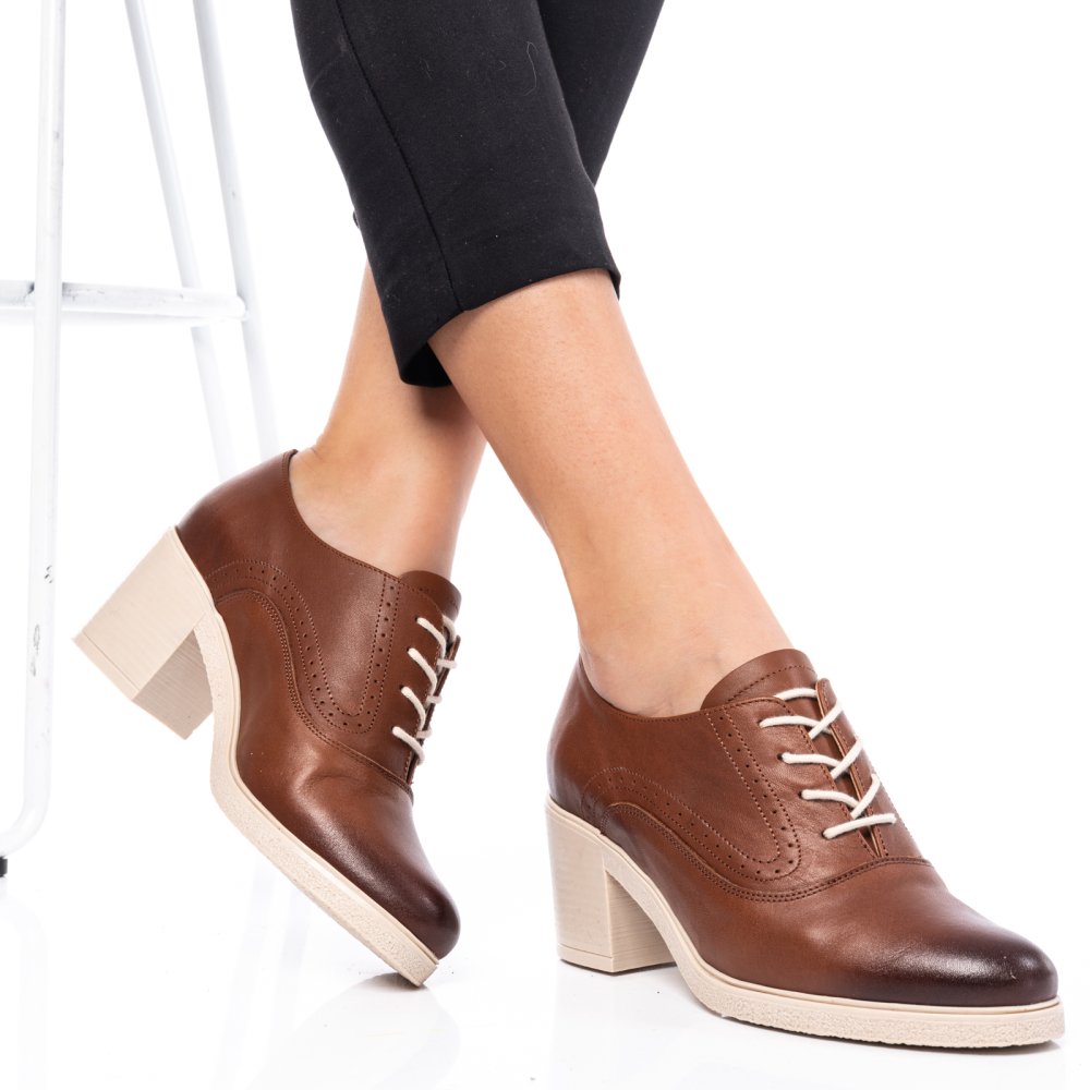 PANTOFI MARO DESCHIS PIELE NATURALA 0PC17