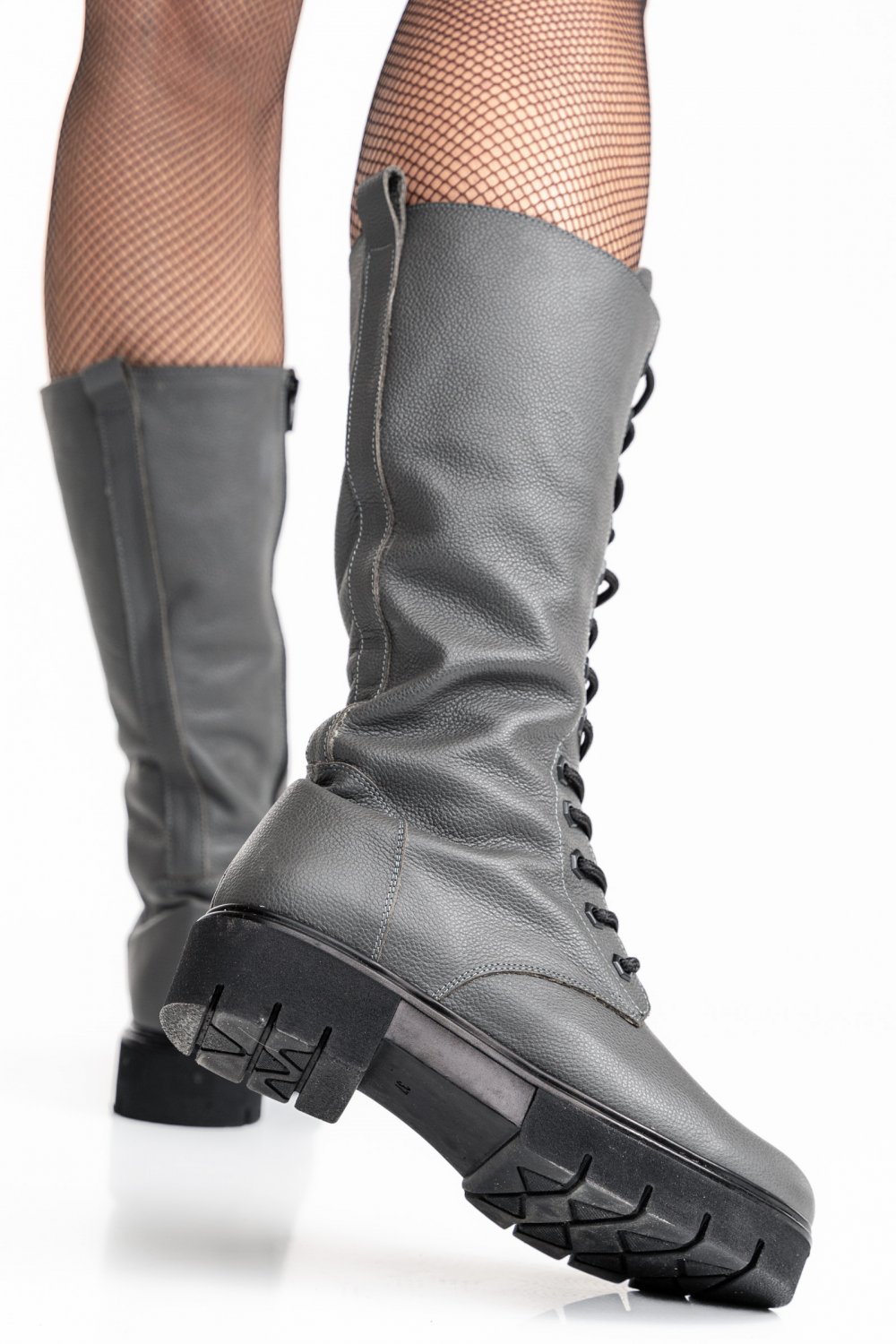 CIZME GRI PIELE NATURALA 8PC00