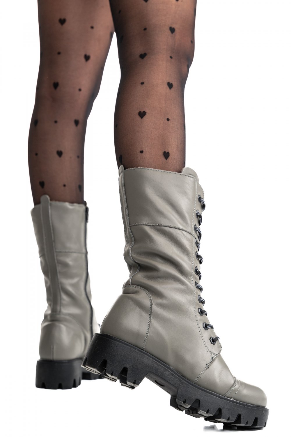 CIZME GRI PIELE NATURALA 1PC90