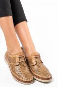 PANTOFI BEJ  PIELE NATURALA 2PC104-1