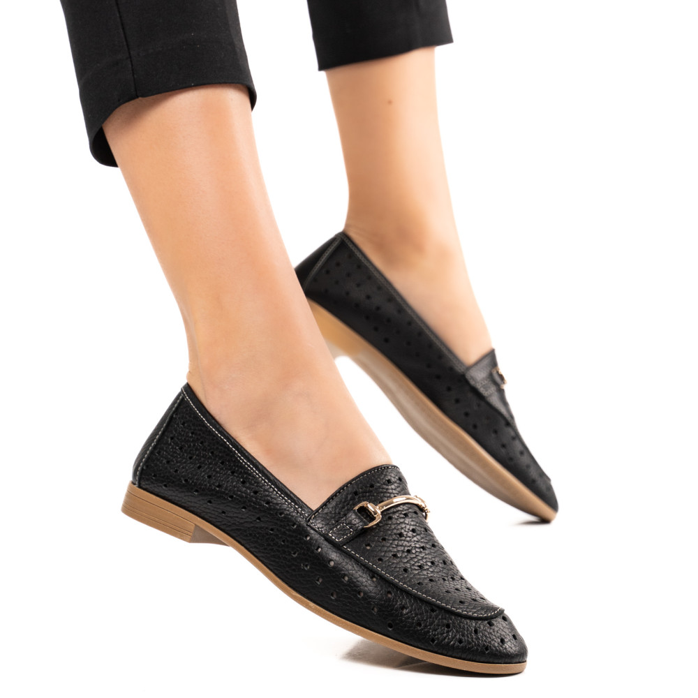 MOCASINI NEGRI PIELE NATURALA 3PC4-01