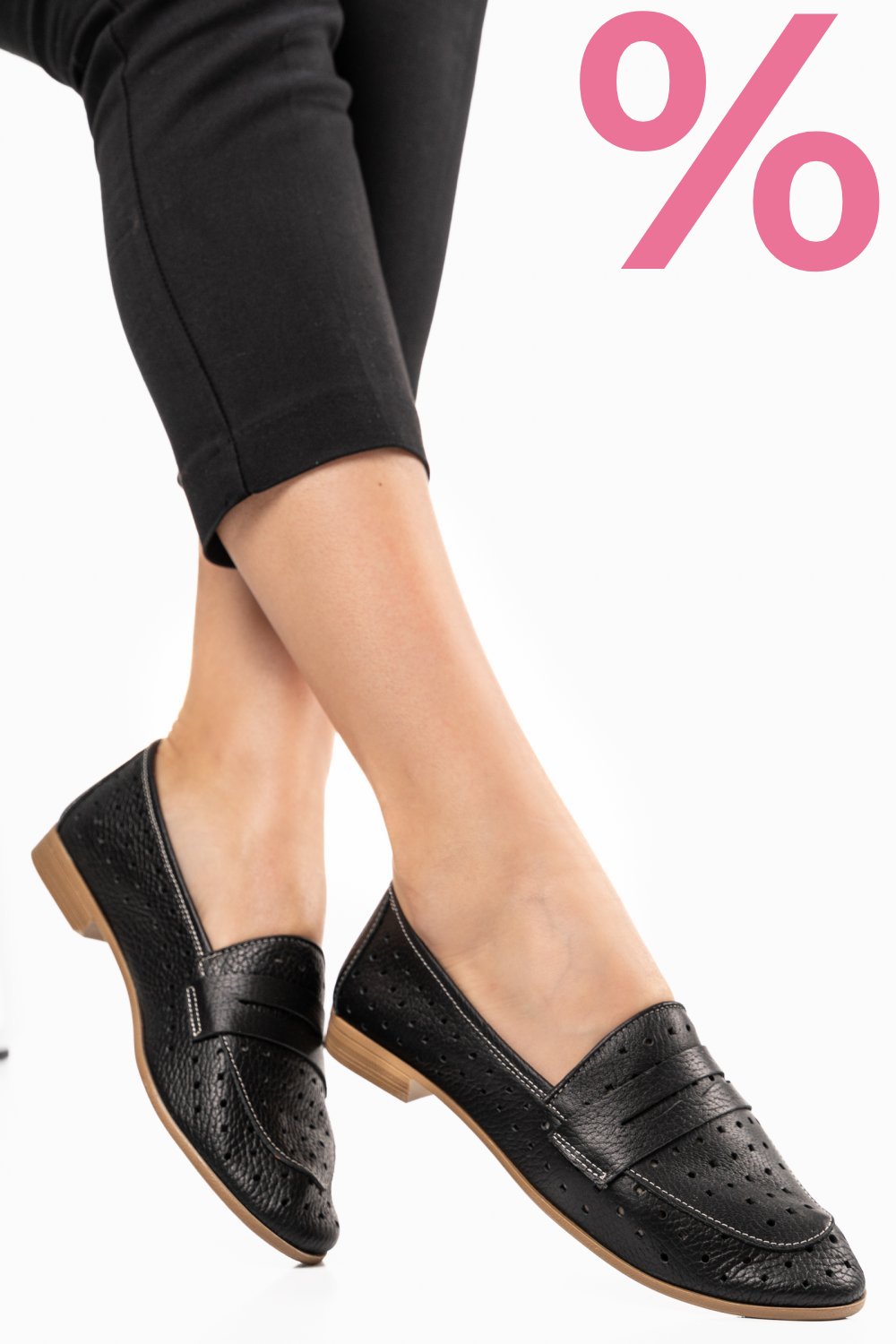 MOCASINI NEGRE PIELE NATURALA 3PC4-02