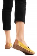 ESPADRILE GALBENE PIELE NATURALA 4PC18-2