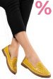 Espadrile galbene piele naturala 4pc18-2