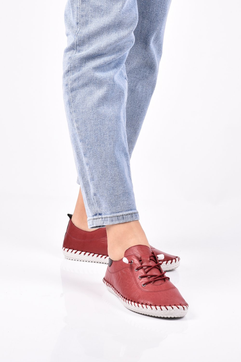 PANTOFI SPORT BORDO PIELE NATURALA MADALINA