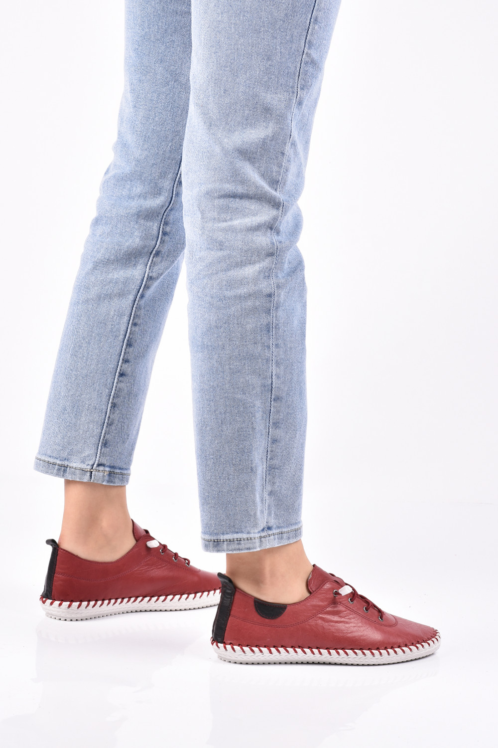 PANTOFI SPORT BORDO PIELE NATURALA MADALINA