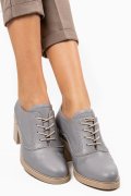 BOTINE GRI DESCHIS PIELE NATURALA 0PC17