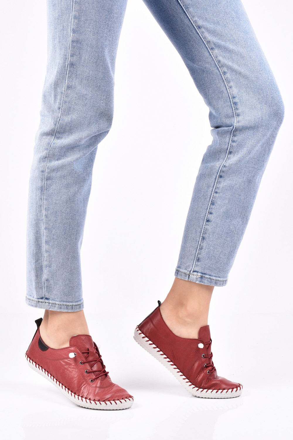 PANTOFI SPORT BORDO PIELE NATURALA MADALINA