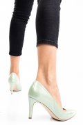 PANTOFI VERDE DESCHIS PIELE NATURALA 1PC218