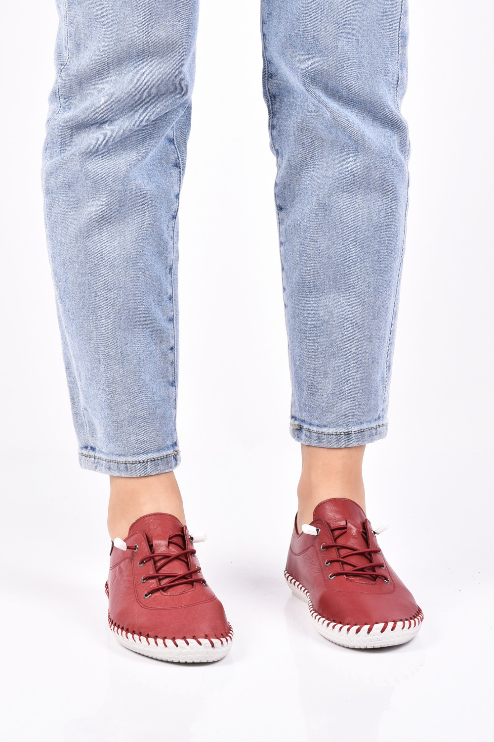 PANTOFI SPORT BORDO PIELE NATURALA MADALINA