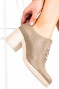 BOTINE TAUPE PIELE NATURALA 0PC17