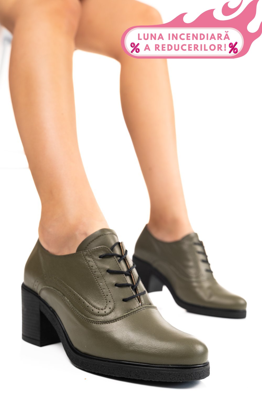 BOTINE KHAKI PIELE NATURALA 0PC17