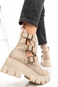 GHETE BEJ PIELE NATURALA INTOARSA 1PC90L