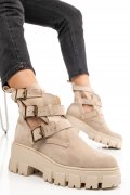 GHETE BEJ PIELE NATURALA INTOARSA 1PC90L