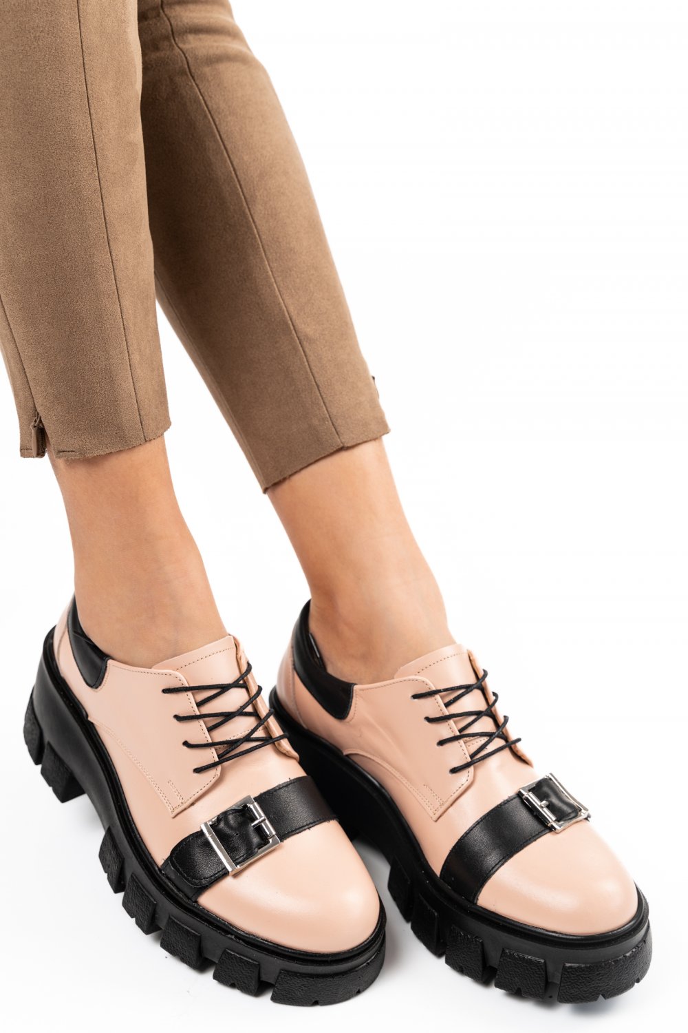 PANTOFI ROZ PIELE NATURALA 2PC091