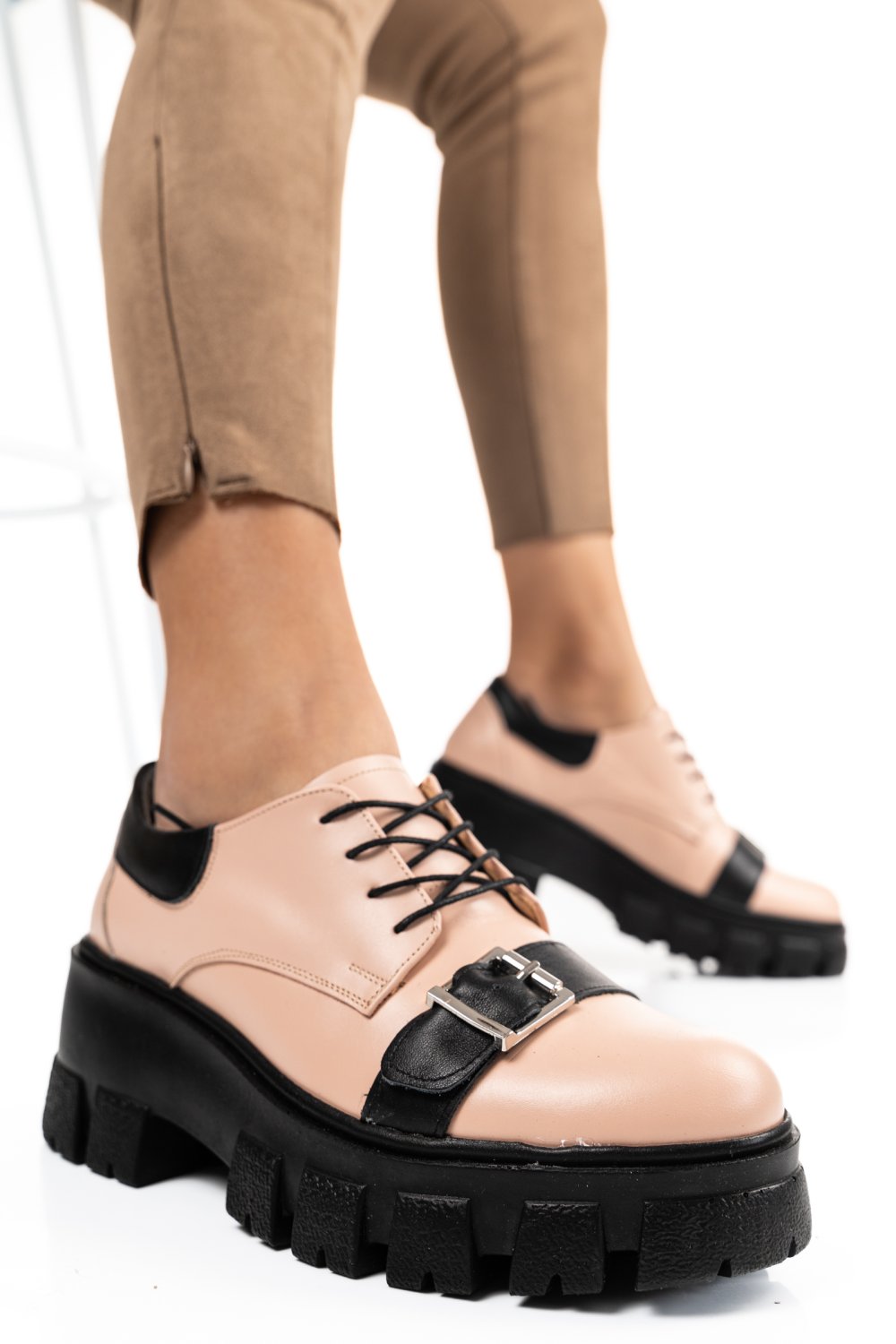 PANTOFI ROZ PIELE NATURALA 2PC091