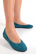 BALERINI TURCOAZ PIELE NATURALA INTOARSA MPCARCELA