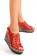 SANDALE ROSII PIELE NATURALA 2PC0080