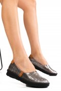 ESPADRILE PEWTER  PIELE NATURALA 2PC425