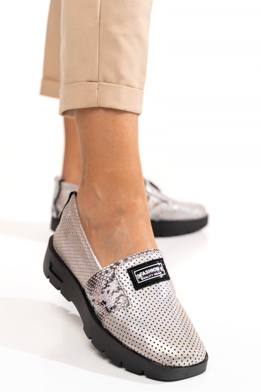 ESPADRILE ARGINTII PIELE NATURALA 0PC6