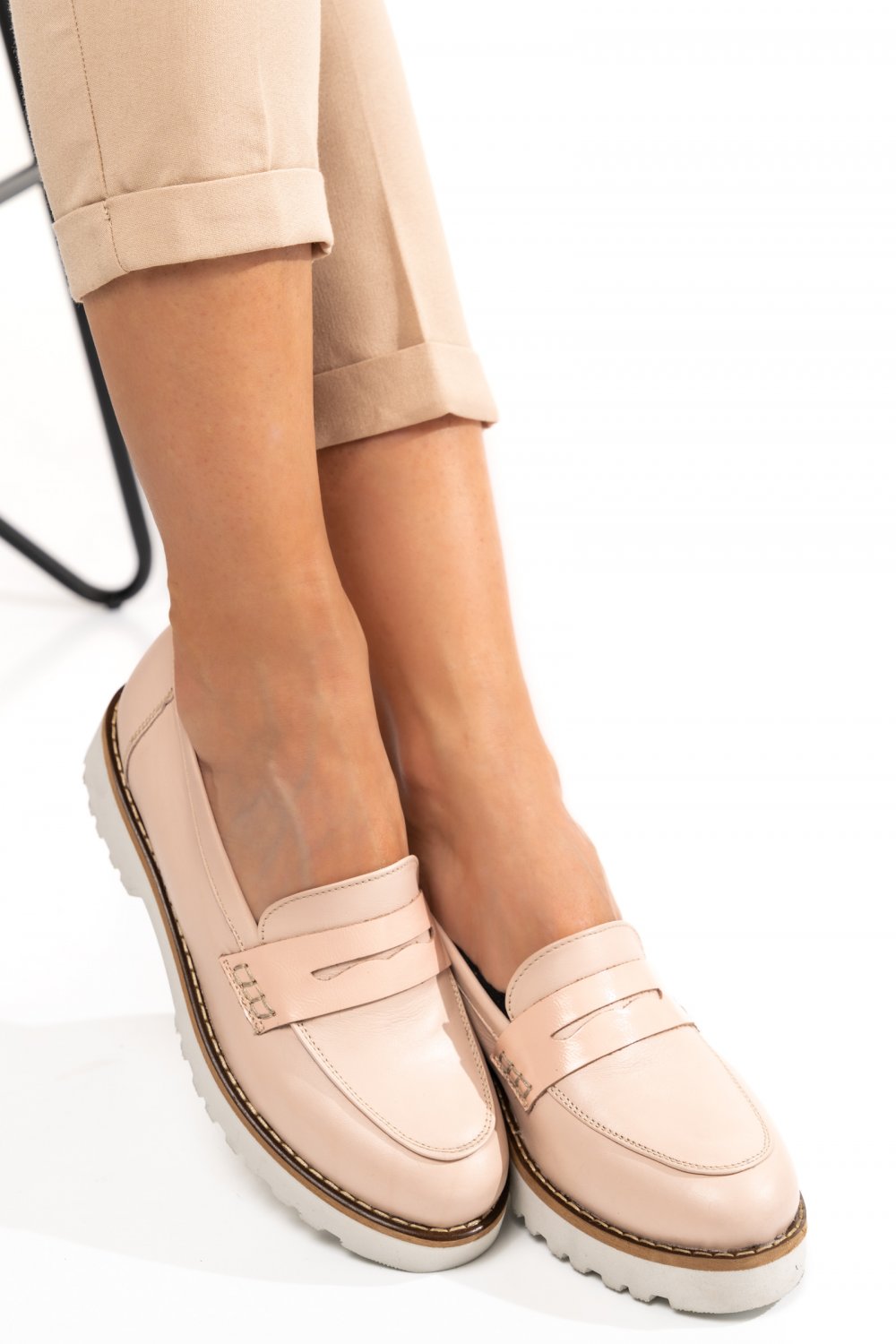 MOCASINI NUDE PIELE NATURALA 2PC21648NP