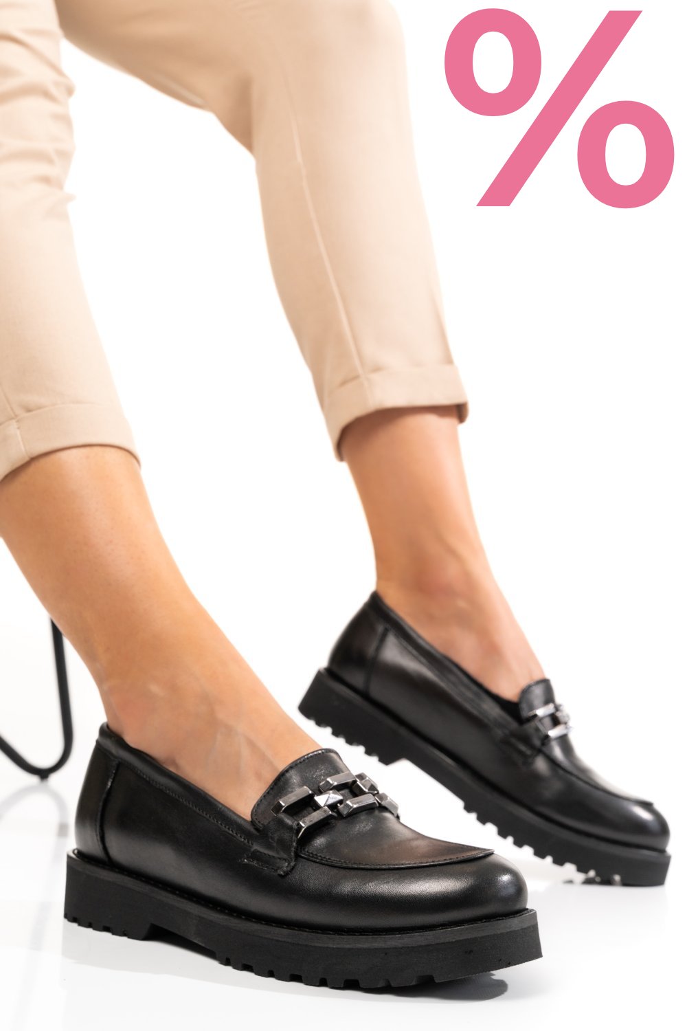 MOCASINI NEGRI PIELE NATURALA 2PC21647NP