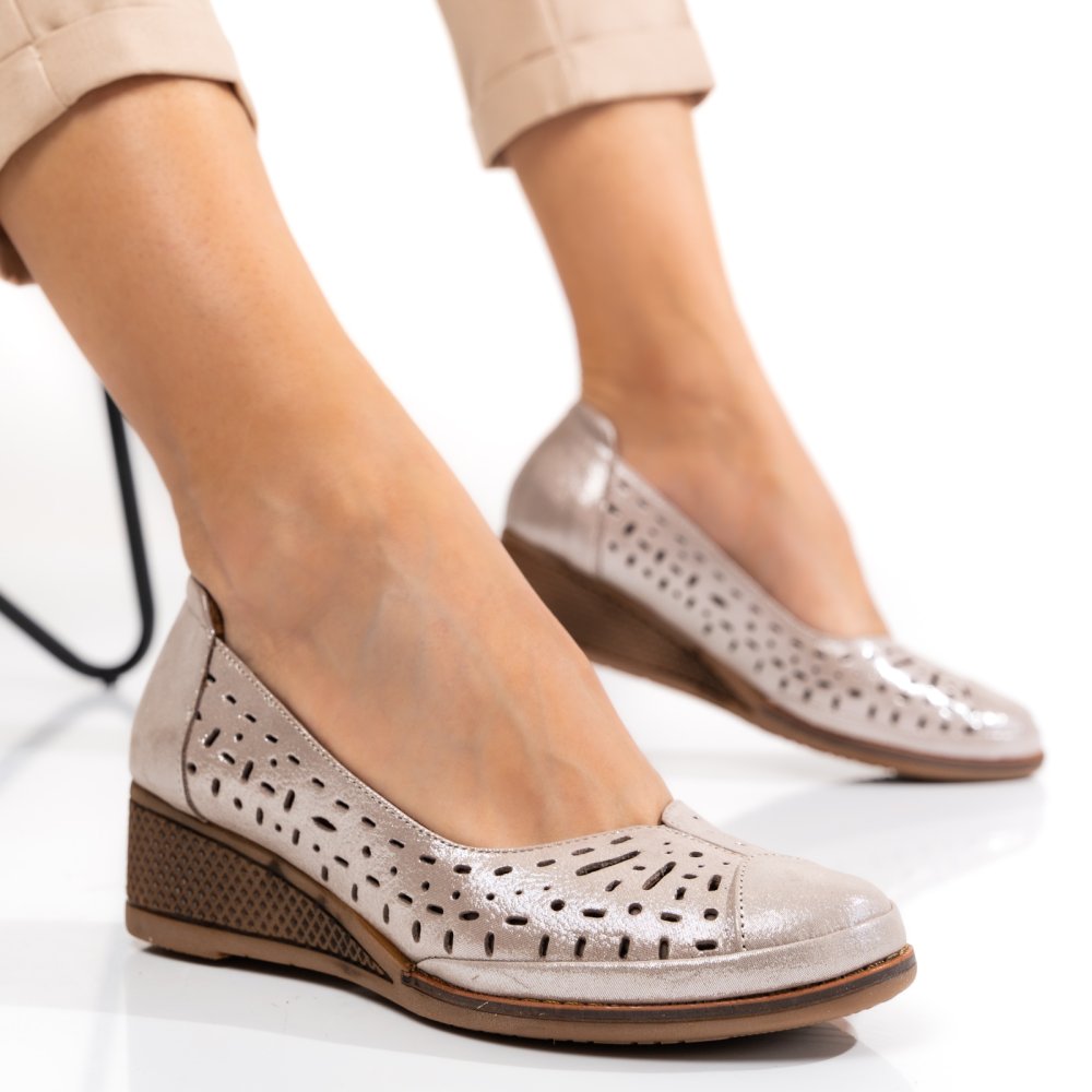 PANTOFI NUDE SIDEF PIELE NATURALA 0PC17289