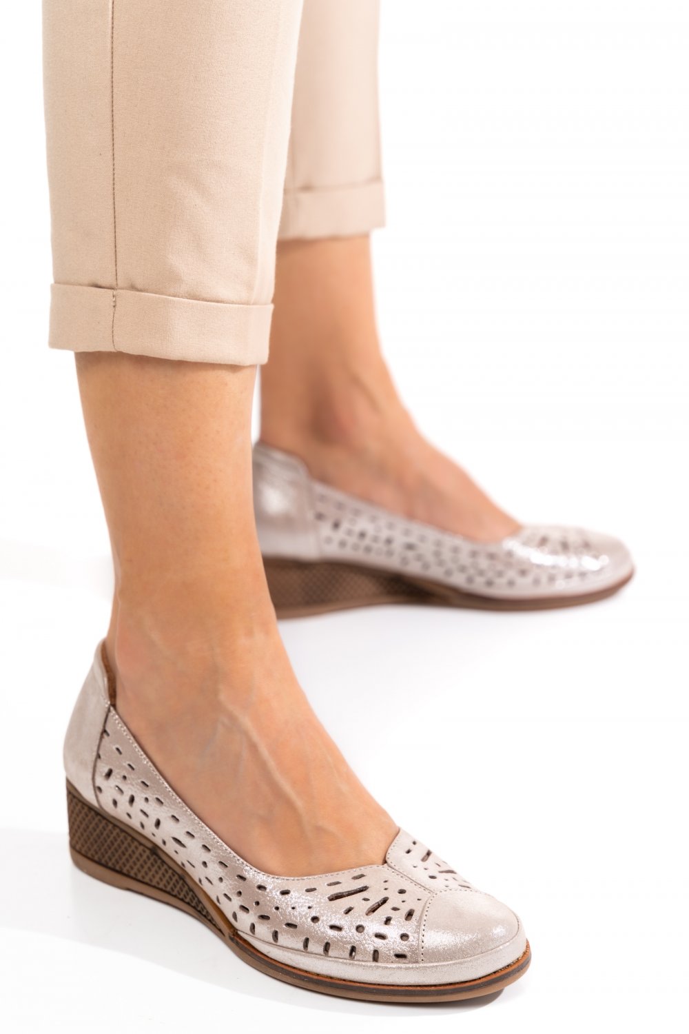 PANTOFI NUDE SIDEF PIELE NATURALA 0PC17289