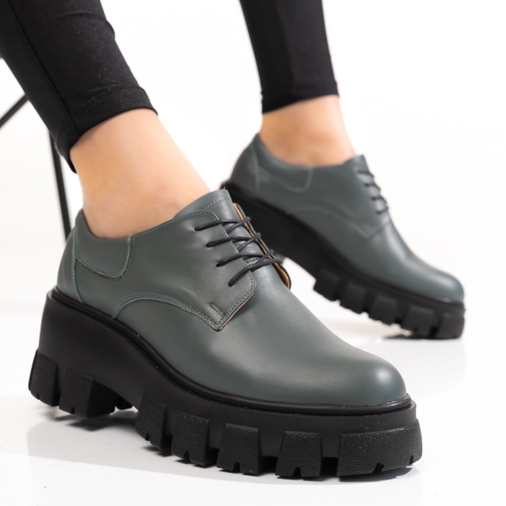 PANTOFI GRI PIELE NATURALA 2PC080