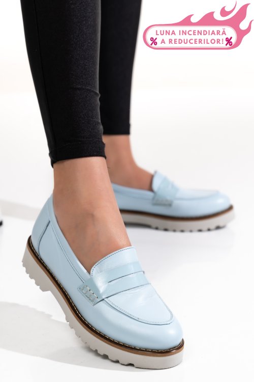 Mocasini bleu piele naturala 2pc21648np