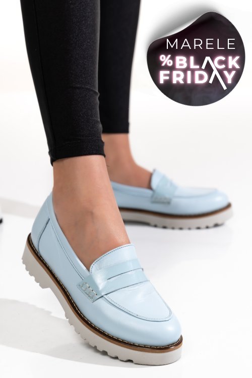 Mocasini bleu piele naturala 2pc21648np