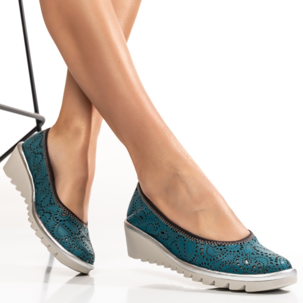 BALERINI ALBASTRI PIELE NATURALA APC206-22