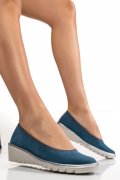 BALERINI ALBASTRI PIELE NATURALA INTOARSA APC206-22