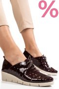 PANTOFI BORDO PIELE NATURALA LACUITA BPC235-16