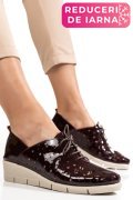 PANTOFI BORDO PIELE NATURALA LACUITA BPC235-16