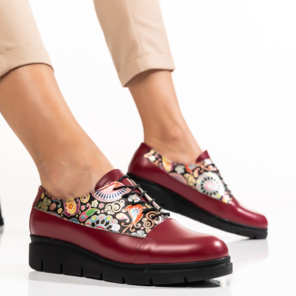 PANTOFI WINE TALPA NEAGRA PIELE NATURALA 2PC077