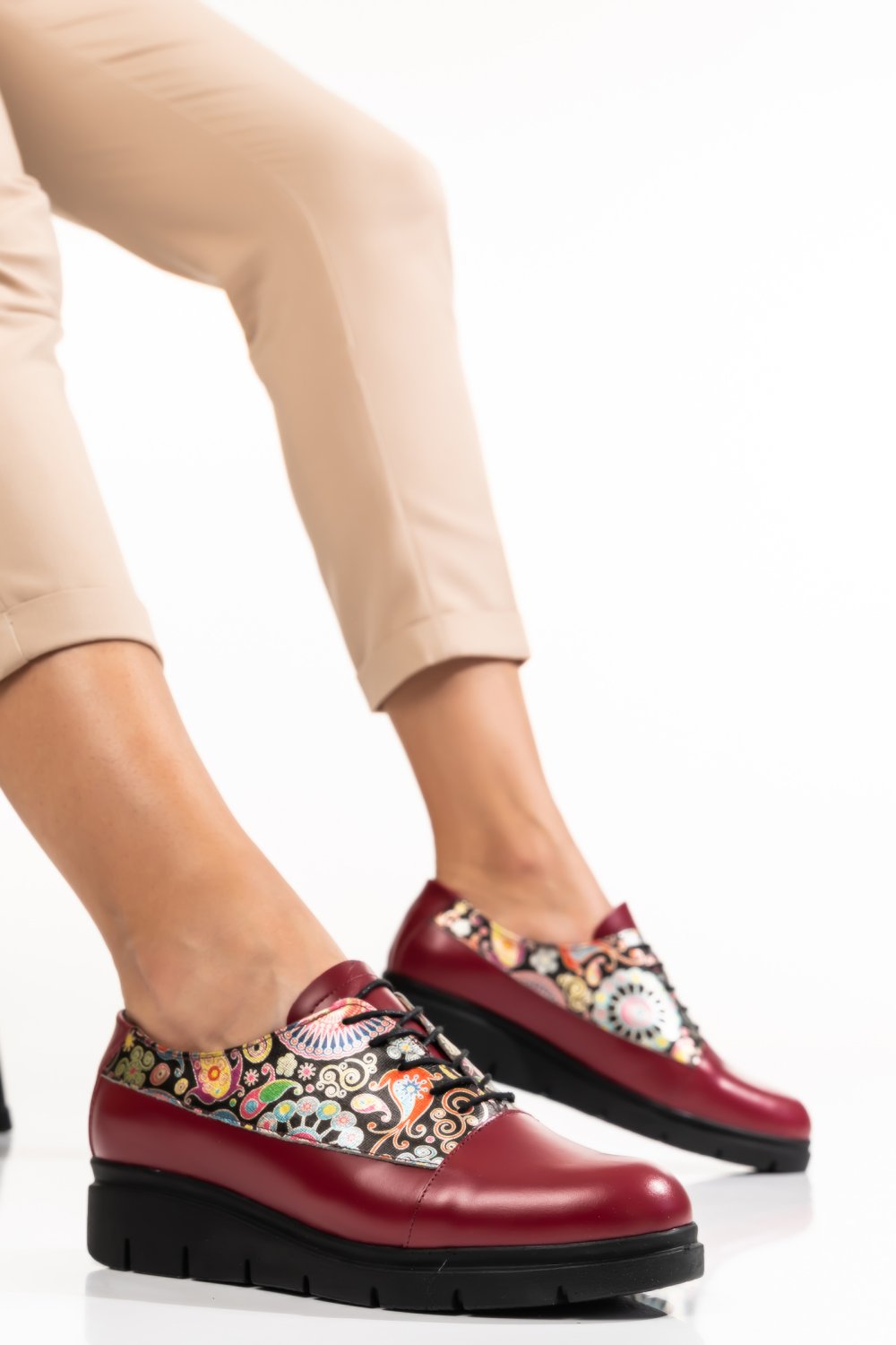 PANTOFI WINE TALPA NEAGRA PIELE NATURALA 2PC077