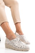 PANTOFI ARGINTII PIELE NATURALA BPC235-16