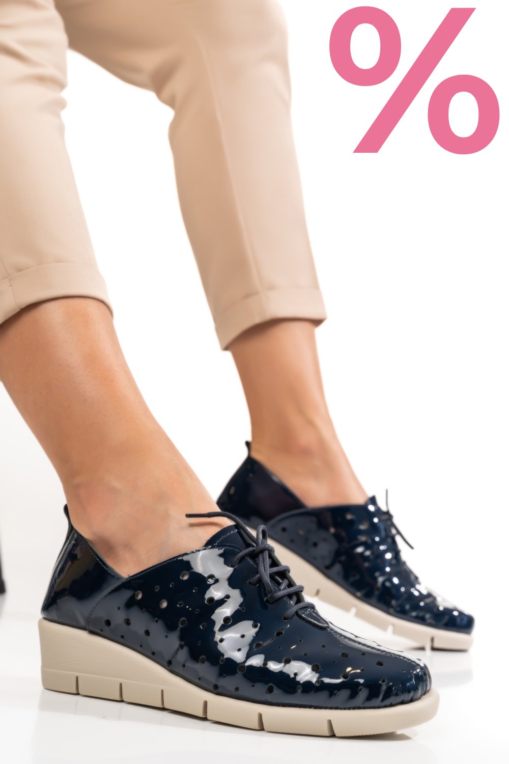 PANTOFI BLEUMARIN PIELE NATURALA LACUITA BPC235-16
