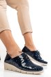 Pantofi bleumarin piele naturala lacuita bpc235-16