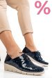 Pantofi bleumarin piele naturala lacuita bpc235-16